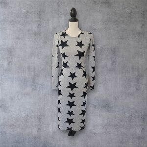 Star Patterned Gray Skirt Set